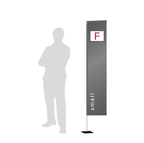 Beachflag Rechteck | Small (200 cm) | einseitig bedruckt