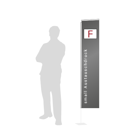 Beachflag Rechteck Austauschdruck | Small (200 cm) | einseitig bedruckt