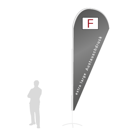 Beachflag Drop Austauschdruck | Extra Large (460 cm) | einseitig bedruckt