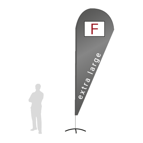 Beachflag Drop | Extra Large (460 cm) | einseitig bedruckt