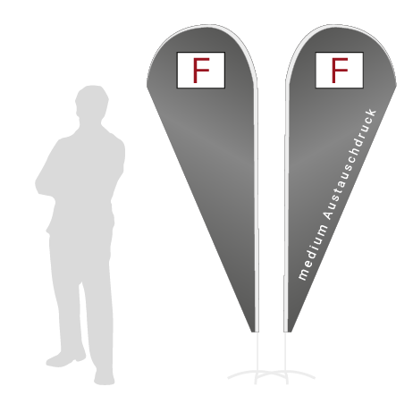 Beachflag Drop Austauschdruck | Medium (280 cm) | beidseitig bedruckt