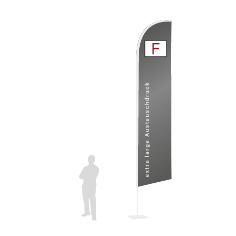 Beachflag Wind Austauschdruck | Extra Large (490 cm) | einseitig bedruckt
