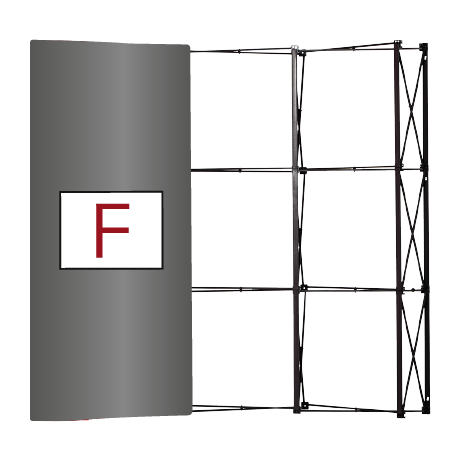 Pop-Up Faltwand | 3 x 3 Felder gerade | einseitig bedruckt