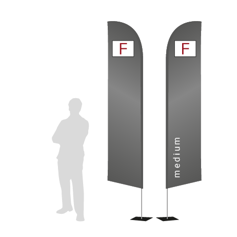Beachflag Wind | Medium (320 cm) | beidseitig bedruckt