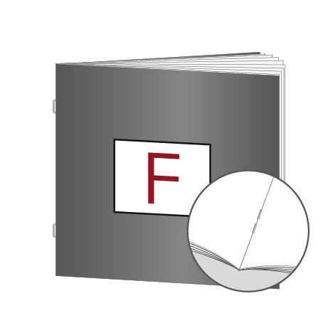 Broschüren Drahtheftung Quadrat