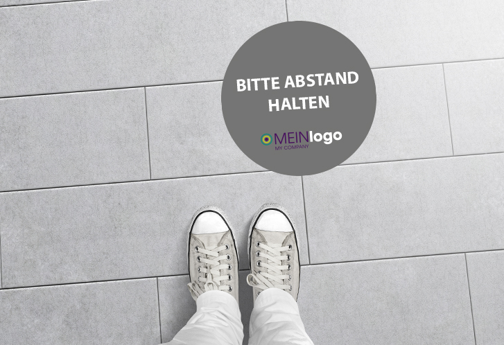 Aufkleber Abstand