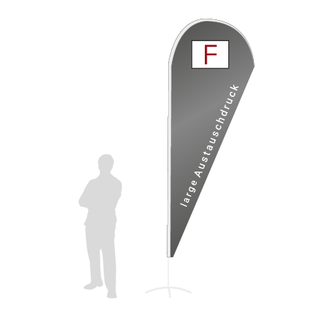 Beachflag Drop Austauschdruck | Large (350 cm) | einseitig bedruckt