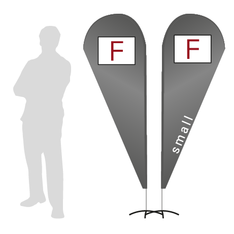 Beachflag Drop | Small (210 cm) | beidseitig bedruckt