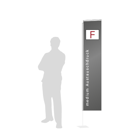 Beachflag Rechteck Austauschdruck | Medium (300 cm) | einseitig bedruckt