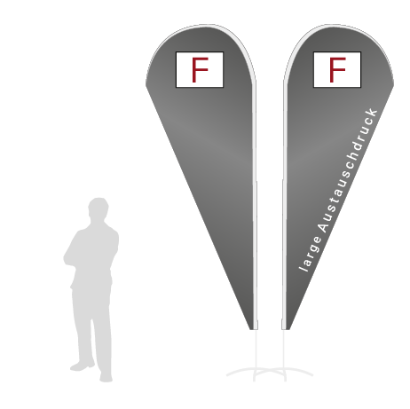 Beachflag Drop Austauschdruck | Large (350 cm) | beidseitig bedruckt
