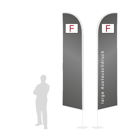 Beachflag Wind Austauschdruck | Large (400 cm) | beidseitig bedruckt