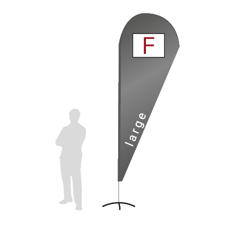 Beachflag Drop | Large (350 cm) | einseitig bedruckt