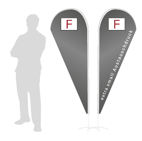 Beachflag Drop Austauschdruck | Extra Small (189 cm) | beidseitig bedruckt