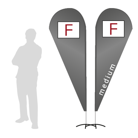 Beachflag Drop | Medium (280 cm) | beidseitig bedruckt